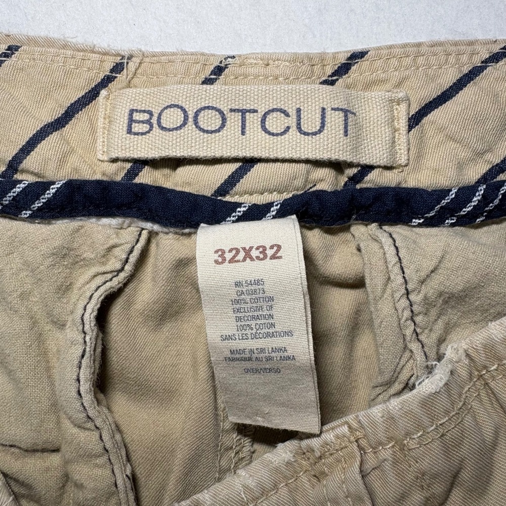American Eagle Mens Bootcut Chino Pants Tan Khaki Cotton 32x32 RN54485 - Picture 3 of 7